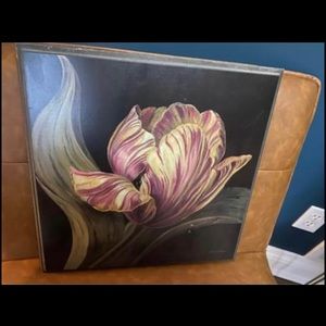 Floral picture. Black.